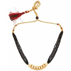 Efulgenz Indian Bollywood Traditional Ruby Emerald/Color CZ Stone Mangalsutra Pendant Necklace Jewelry with Chain for Women