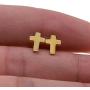 Stainless Steel Mini Cross Stud Earrings for Men Women Ear Piercing Jewelry Earrings