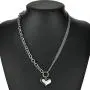 Jude Jewelers Stainless Steel Round Circle Heart Shape Pendant Necklace Jude Jewelers Stainless Steel Round Circle Heart Shape Pendant Necklace