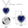Almusen Love Heart Pendant Necklace for Women Cubic Zirconia Jewelry for Women Valentines Day Jewelry Gifts Womens Party/Anniversary/Birthday Gifts