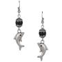 Efulgenz Oxidized Silver Drop Boho Vintage Retro Ethnic Gypsy Dangle Earrings with Dangling Fish Charm Love Gift