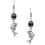 Efulgenz Oxidized Silver Drop Boho Vintage Retro Ethnic Gypsy Dangle Earrings with Dangling Fish Charm Love Gift