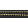 Hollow Rope Chain Real 10K Yellow Gold Necklace 2.5MM 16'' to 28''