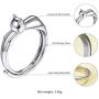 SILVERCUTE Sterling Silver Open Ring Finger Jewelry Vintage Style 3D Animal Crescent Moon Cat/Hollow Kitty/Bulldog/Pearl Cat Ear Statement Ring,Adjustable Size 6 to 12