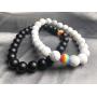 MOYI Rainbow Gay LGBT Pride Bracelet Set Bead Handmade Couple Friendship Elastic Jewelry for Men Women Unisex