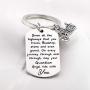 FUSTMW Biker Keychain Motorcycle Gift Ride Safe Keychain May Your Guardian Angel Ride with You New Driver Gift for Biker