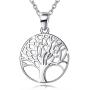 Agvana Sterling Silver Tree of Life Necklace Earrings Jewelry Set Gifts for Women Girls