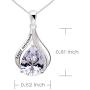 ALOV Jewelry Sterling Silver happy retirement Cubic Zirconia Pendant Necklace