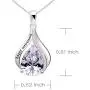 ALOV Jewelry Sterling Silver happy retirement Cubic Zirconia Pendant Necklace ALOV Jewelry Sterling Silver happy retirement Cubic Zirconia Pendant Necklace