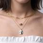 CLASSYZINT Gold Layered Necklaces for Women, 3 Layer Paperclip Chain Choker Coin Pendant Necklace Gold Jewelry Necklace Sets for Women
