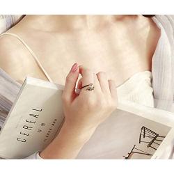 Flzaitian Punk Angel Devil Wings Rings Retro Dragon Arrow Open Rings Adjustable for Women Girls Fashion Couple Index Finger Rings Jewelry
