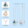 KESHMARK 14k Gold Plated/Silver Tone Love Heart Pendant Necklaces with Swarovski Crystal Gemstone Charms Jewelry Gifts for Women Mom/Wife/Sister/Best Friend. 17”+3”