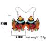 WEVENI Acrylic Cute Cartoon Hen Chicken Earrings Dangle Drop Farm Theme Jewelry For Women Girls Novelty Gift
