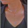 Madaory, Butterfly Necklace, Stainless Steel Choker, 18K Gold Plated Stainless Steel Choker Necklace for Women Girls, Butterfly Pendant