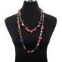 SELOVO Bohemia Women Layers Statement Colorful Wooden Beads Necklace Novelty Jeweley