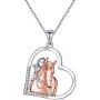 Horse Pendant Necklace S95 Sterling Silver Girls with Horse Gift For Women Girls