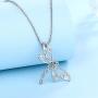 EJALEN 925 Sterling Silver Dragonfly Necklace - Hollow Rose Gold Heart Dragonfly Celtic Jewelry Birthday for Women and Dragonfly Lovers