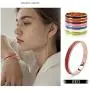 Jagucho Jewelry Stainless Steel Bangle Bracelets for Women and Men Buckle Cuff Bangle with Leather Couples Friendship Bracelets