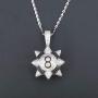 Moca Jewelry Iced Out Meteor Hammer Black 8 Pendant Necklace 18K Gold Plated Bling CZ Simulated Diamond Hip Hop Rapper Chain Necklace for Men Women
