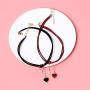 Maxforever Choker Set 2 PCS Choker Necklaces Velvet Choker Set Classic Gothic Chokers (Black/Claret Red)