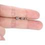 Sterling Silver Stud Earrings for Women Men Girls- 3 Pairs of Tiny Round Cubic Zirconia Earrings CZ Small Cartilage Tragus Earrings(2mm/3mm/4mm)