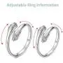 YZZTHQ 2PCS Hugging Band Hug Hands Eternity Couple Rings Sliver Open Adjustable Lover Statement Rings