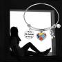 WSNANG Autism Awareness Jewelry for Family Autism Aunt/Daughter/Mother/Grandmother Autism Heart Charm Autism Support Gifts Autism Aunt Grandma Gift