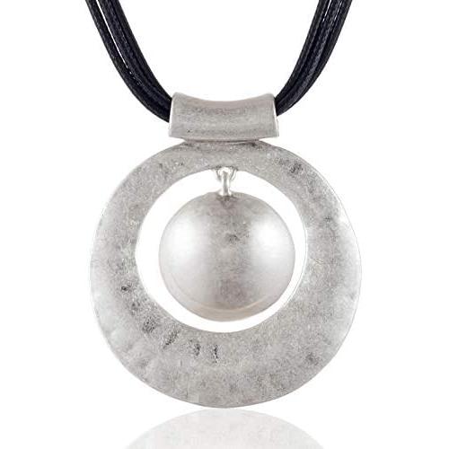 Vintage Black Chain Chokers chunky Necklaces leather for women with Silver Pendant Jewelry