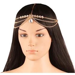 Touchstone Indian Bollywood Stylish Contemporary Designer Jewelry Hand Head Wedding Accessory Kaleera Mangtika in Gold Silver Tone for Women.