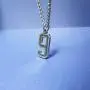 QeenseKc Sport Lucky Number 0-9 Necklace Jersey Number Initial Pendant Stainless Steel Jewelry 25mm High 3mm Wheat Chain QeenseKc Sport Lucky Number 0-9 Necklace Jersey Number Initial Pendant Stainless Steel Jewelry 25mm High 3mm Wheat Chain