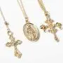 Chargances Gold Cross and Mary Pendant Necklace Long Chain Rosary Beads Necklace Collar Choker Jewelry for Women and Girls Ladies Sexy Party Jewelry