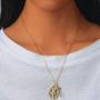 Avanlin Vintage Virgin Mary Necklace Gold Cross Pendant Necklaces Chain Charm Jewelry for Women and Girls