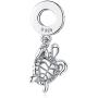 ASELFAD 925 Sterling Silver Blue Crystal Sea Turtle Pendant Charms for Bracelets