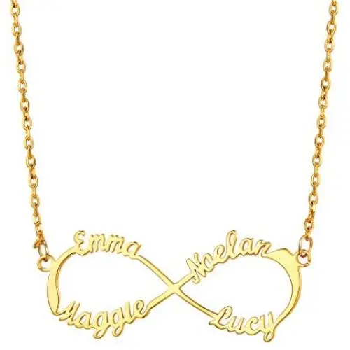 U7 Personalized Necklace Choker Charm Initials Naming Jewelry Platinum / 18K Gold Custom Any Name/Her Name/Double Names/Infinity 4 Family or BFF Names, Chain 16''-18'' U7 Personalized Necklace Choker Charm Initials Naming Jewelry Platinum / 18K Gold Custom Any Name/Her Name/Double Names/Infinity 4 Family or BFF Names, Chain 16''-18''