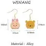 WSNANG Piglet Earring Friend Jewelry Fashion Novelty Dangle Earrings Friendship Gift WSNANG Piglet Earring Friend Jewelry Fashion Novelty Dangle Earrings Friendship Gift