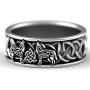 Wolf Ring for Men, Retro Wolf Totem Rings, Cross Line Ring, Norse Viking Wolf Ring, Wolf Signet Rings, Amulet Ring, Punk Ring, Animal Wolf Jewelry for Men Boys