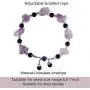 Jewever Natural Raw Amethystine bracelet Stretch Yoga Diffuse Energy Healing Crystals Gemstone Jewelry for Woman Jewever Natural Raw Amethystine bracelet Stretch Yoga Diffuse Energy Healing Crystals Gemstone Jewelry for Woman