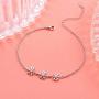 S925 Sterling Silver Snowflake Necklace Earrings Bracelet Ring Set for Lady Women Girl Jewelry
