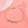 S925 Sterling Silver Snowflake Necklace Earrings Bracelet Ring Set for Lady Women Girl Jewelry