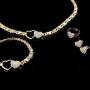 Giffor XOXO Jewelry Sets for Women Necklaces Choker with Earrings 14K Gold Plated Bracelets Rings Gifts Jewelries Suit