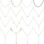 16 Pieces Layered Choker Necklace Adjustable Pendant Necklace Moon Sequins Choker Multilayer Chain Necklace Set for Women Girls