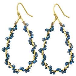 PLTGOOD Daisy Drop Dangle Earrings for Women Girls - Handmade Bohemian Miyuki Delica Beads Tear Statement Earrings Vintage Fashion Jewelry