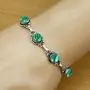 Malachite Bracelet 925 Silver Overlay Handmade Boho Style Jewelry Malachite Bracelet 925 Silver Overlay Handmade Boho Style Jewelry