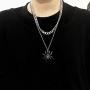yiwushidaili Vintage Gothic Spider Earrings Necklace Set Punk Style Black Spider Insect Animal Chain Pendant Necklace Dangle Earrings Halloween Party Spider Jewelry for Men Women