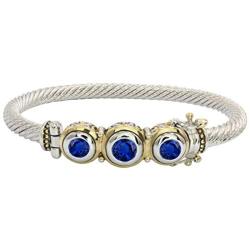 John Medeiros Beautiful Beijos Collection Three Stone Cubic-Zirconia Wire Bracelet with Hidden Clasp Closure …