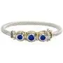 John Medeiros Beautiful Beijos Collection Three Stone Cubic-Zirconia Wire Bracelet with Hidden Clasp Closure …