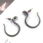 Vintage Punk Snake Cobra Stud Earrings Animal Earrings Jewelry Gift for Girl and Women