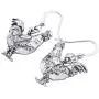 WEVENI Alloy Antique Silver Gold Plated Rooster Hen Chicken Earrings Dangle Farm Themed Jewelry Dainty Gift for Girls Women
