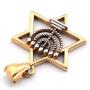GUNGNEER Star of David Menorah Necklace Stainless Steel Charm Keel Chain Religious Jewish Jewelry for Men Women