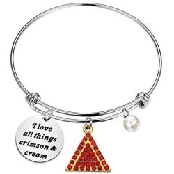 SEIRAA Delta Sigma Theta Sorority DST Jewelry Greek Soror Gift I Love All Things Crimson and Cream Bracelet